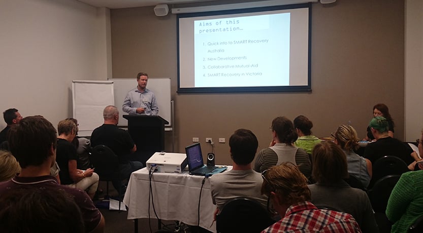 David Hunt presenting at the VAADA (Victoria’s peak body for AOD) conference in February